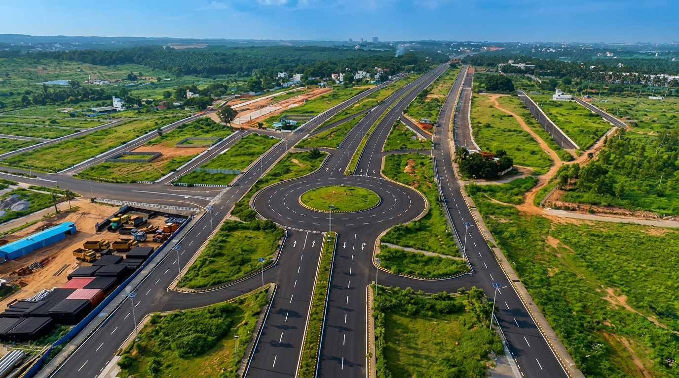 Adjacent to 10-Lane Arterial Road
